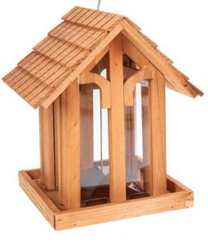 Preview: Vogelfutterhaus aus Kiefernholz Preview: Vogelfutterhaus aus Kiefernholz