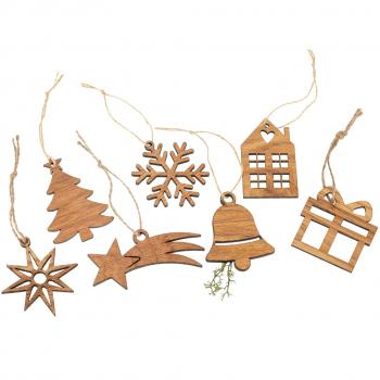 Weihnachtsbaumanhänger -7-tlg. Set