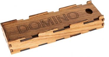 Domino - Familienspiel – Reisespiel – Eiche - 28 Spielsteine