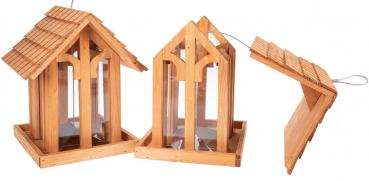 Preview: Vogelfutterhaus aus Kiefernholz Preview: Vogelfutterhaus aus Kiefernholz 2