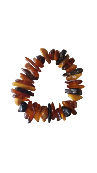 Bernstein Armband XL mit Trommelsteinen und Nuggets