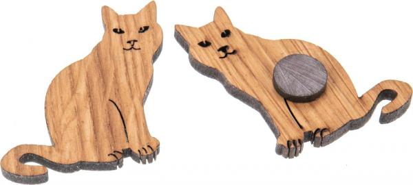Holz Magnet Katze