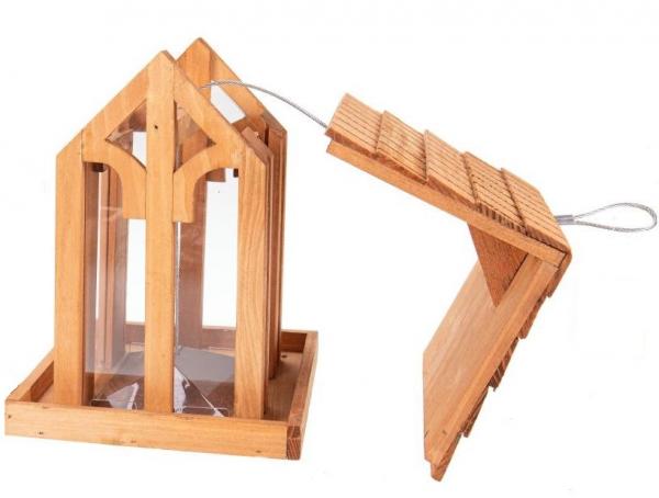 Vogelfutterhaus aus Kiefernholz 1