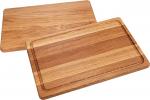Schneidebrett mit Saftrille - Eichenholz - Größe: 40x25x2 cm